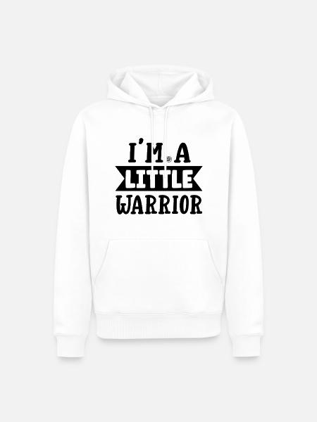 Im a little warrior - Männer Premium Bio Hoodie - Weiß