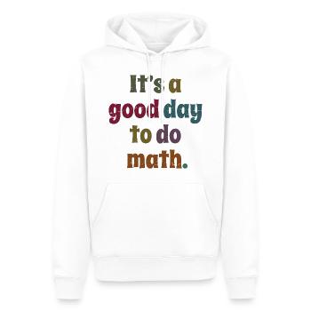 Drôle de professeur de mathématiques disant cadeau d’amoureux des mathématiques - Sweat à capuche Premium bio Homme - blanc - Devant - Nico (187cm)