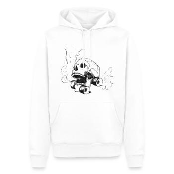 Roller Derby Skull - Sweat à capuche Premium bio Homme - blanc - Devant - Nico (187cm)