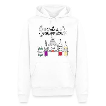 Omas an Weihnachten - Männer Premium Bio Hoodie - Weiß - Vorne - Nico (187cm)