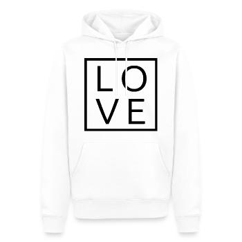 Cool Awesome Love Square Geschenk Männer Frauen & Kinder - Männer Premium Bio Hoodie - Weiß - Vorne - Nico (187cm)