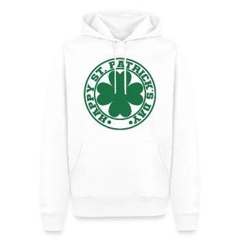 Cadeau de la Saint-Patrick Trèfle Hommes, Femmes, Enfants - Sweat à capuche Premium bio Homme - blanc - Devant - Nico (187cm)