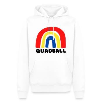 Quadball Rainbow - Men’s Premium Organic Hoodie - white - Front - Nico (187cm)