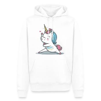 Mystische Meditation - Männer Premium Bio Hoodie - Weiß - Vorne - Nico (187cm)