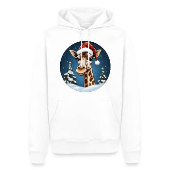 Giraffe Weihnachten - Männer Premium Bio Hoodie - Weiß - Vorne - Nico (187cm)