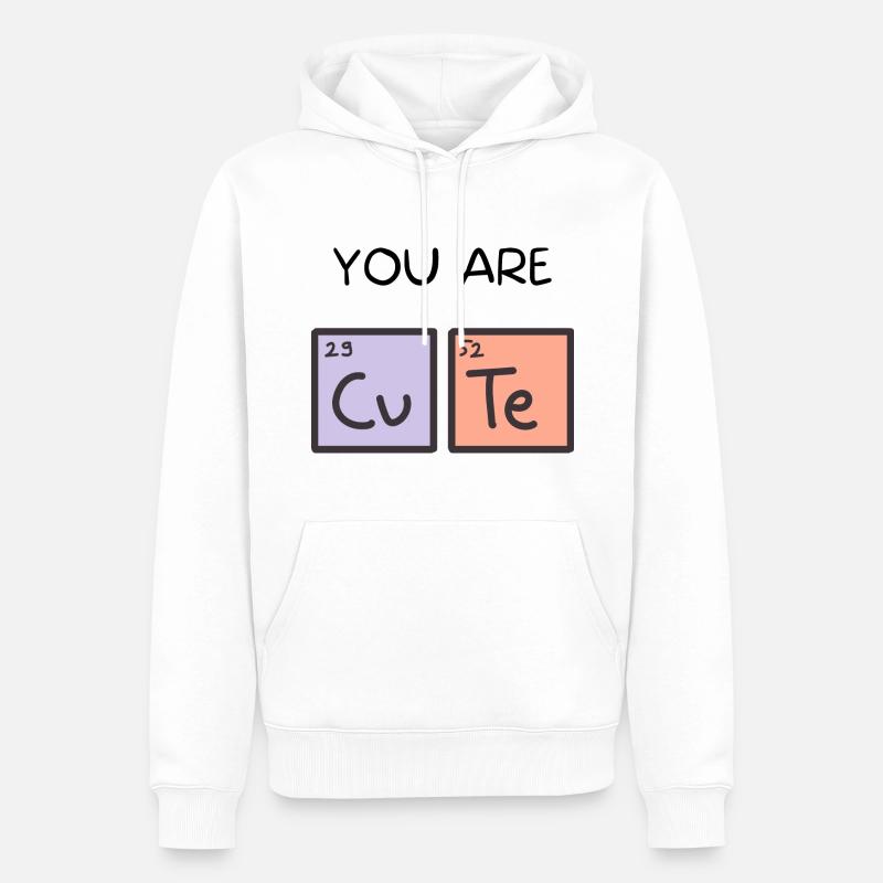 CU-TE - Sweat à capuche Premium bio Homme - blanc