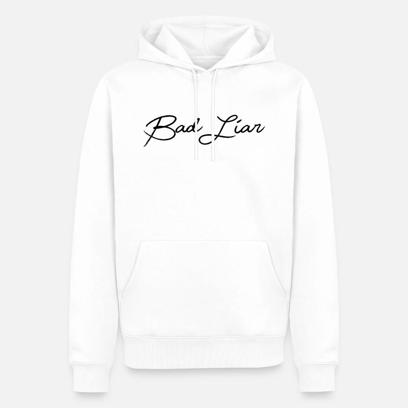 Bad Liar - Männer Premium Bio Hoodie - Weiß