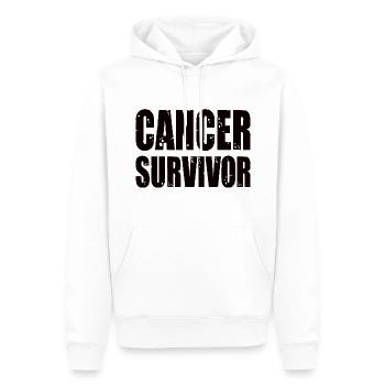 Survivant du cancer - Sweat à capuche Premium bio Homme - blanc - Devant - Nico (187cm)