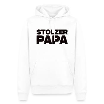 Stolzer Papa - Männer Premium Bio Hoodie - Weiß - Vorne - Nico (187cm)