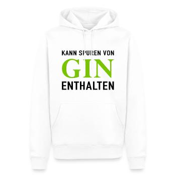 Kann Spuren Von Gin Enthalten - Männer Premium Bio Hoodie - Weiß - Vorne - Nico (187cm)