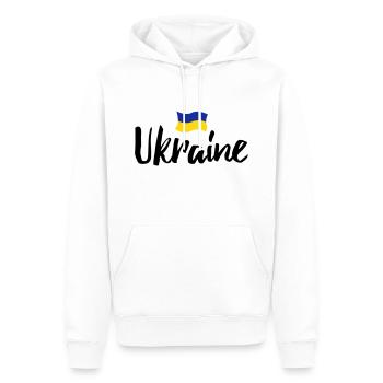ukraine - Männer Premium Bio Hoodie - Weiß - Vorne - Nico (187cm)