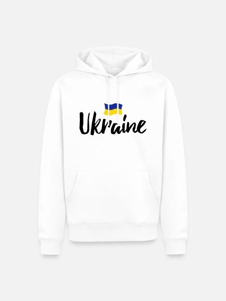 ukraine - Männer Premium Bio Hoodie - Weiß