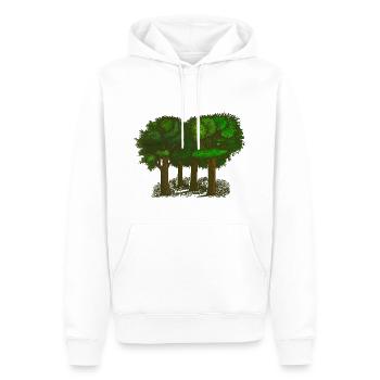 Wald - Männer Premium Bio Hoodie - Weiß - Vorne - Nico (187cm)