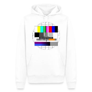 Modèle de test de l’échéance de diffusion - Sweat à capuche Premium bio Homme - blanc - Devant - Nico (187cm)