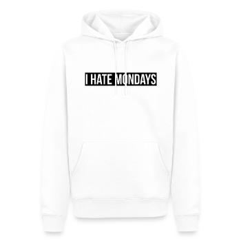 Graphique de citation hate Monday - Sweat à capuche Premium bio Homme - blanc - Devant - Nico (187cm)