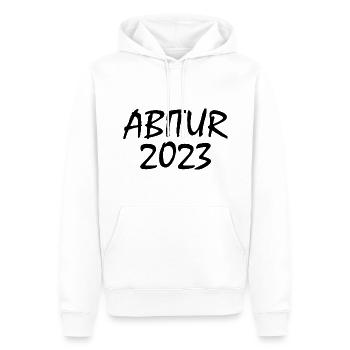 Abitur 2023 - Männer Premium Bio Hoodie - Weiß - Vorne - Nico (187cm)