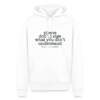 Neurodiversität - Männer Premium Bio Hoodie - Weiß - Vorne - Nico (187cm)