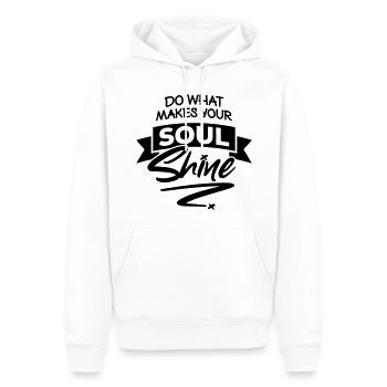 Do what makes your soul shine - Männer Premium Bio Hoodie - Weiß - Vorne - Nico (187cm)