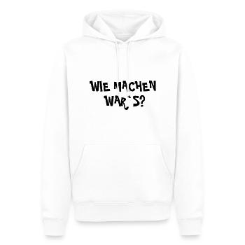wie machen wars wear - Männer Premium Bio Hoodie - Weiß - Vorne - Nico (187cm)