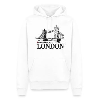 London - Tower Bridge - Männer Premium Bio Hoodie - Weiß - Vorne - Nico (187cm)