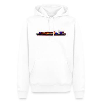 Containerschiff - Männer Premium Bio Hoodie - Weiß - Vorne - Nico (187cm)