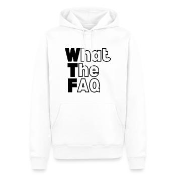 WTF - What The FAQ - Men’s Premium Organic Hoodie - white - Front - Nico (187cm)