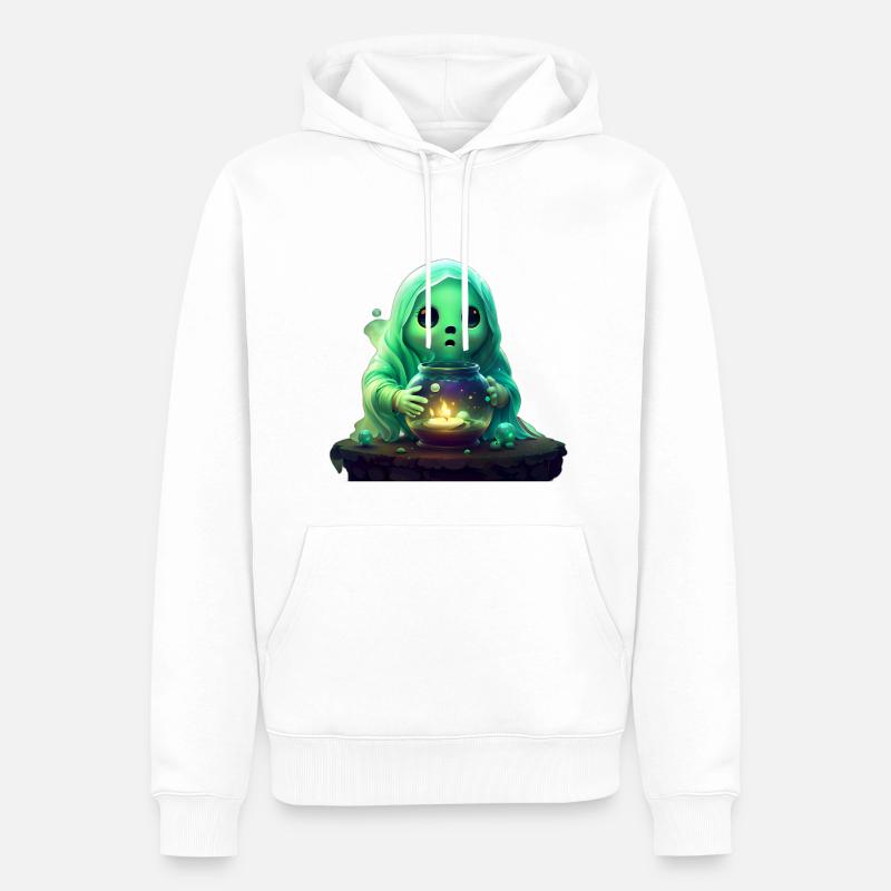 Bild 2 - Männer Premium Bio Hoodie - Weiß