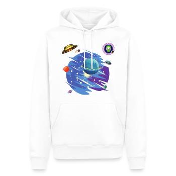 UFO Pilot School - Fly anything - Go anywhere - Ekologisk premiumluvtröja herr - vit - Fram - Nico (187cm)