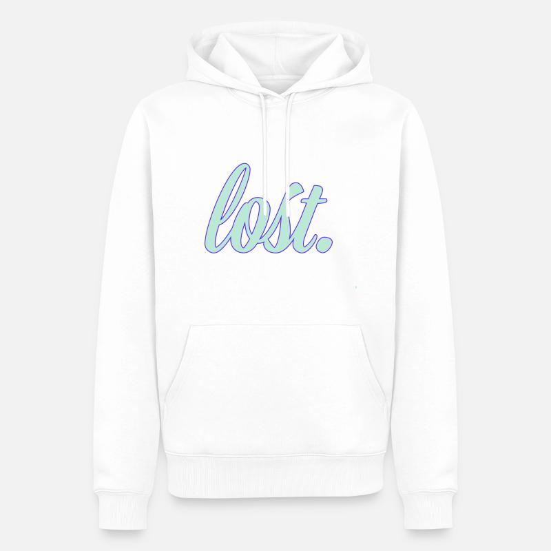 lost. - Männer Premium Bio Hoodie - Weiß