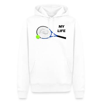 Tennisschlaeger - Männer Premium Bio Hoodie - Weiß - Vorne - Nico (187cm)