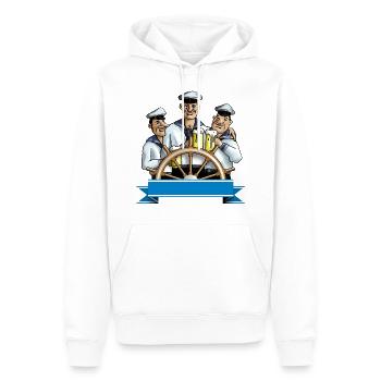 matrosen_a - Männer Premium Bio Hoodie - Weiß - Vorne - Nico (187cm)