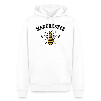 MCR MANCHESTER BEE - Men’s Premium Organic Hoodie - white - Front - Nico (187cm)