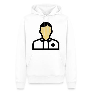 Pflegepersonal, Krankenpfleger, Pfleger, Arzt, - Männer Premium Bio Hoodie - Weiß - Vorne - Nico (187cm)