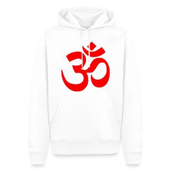 mantra om - Männer Premium Bio Hoodie - Weiß - Vorne - Nico (187cm)