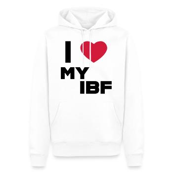 J'aime mon meilleur ami Internet IBF Black - Sweat à capuche Premium bio Homme - blanc - Devant - Nico (187cm)
