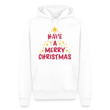 sapin sapin étoiles design cool avoir un joyeux c - Sweat à capuche Premium bio Homme - blanc - Devant - Nico (187cm)