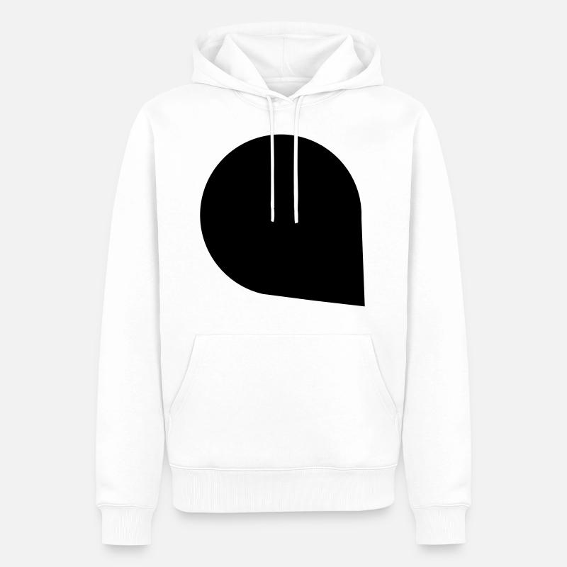 Blase 1c - Männer Premium Bio Hoodie - Weiß