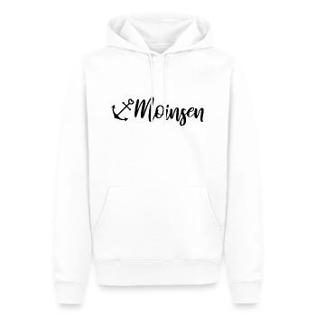 Moinsen - Männer Premium Bio Hoodie - Weiß - Vorne - Nico (187cm)