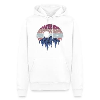 Wanderer wandern Landschaft Natur berge Geschenk - Männer Premium Bio Hoodie - Weiß - Vorne - Nico (187cm)