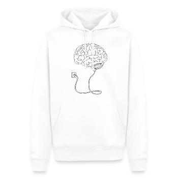 Gehirn Anatomie - Männer Premium Bio Hoodie - Weiß - Vorne - Nico (187cm)