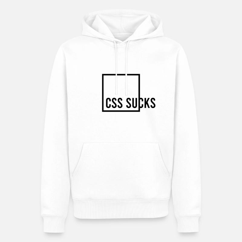 CSS Sucks - Sweat à capuche Premium bio Homme - blanc