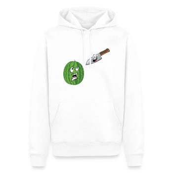 Wassermelone Comic - Männer Premium Bio Hoodie - Weiß - Vorne - Nico (187cm)