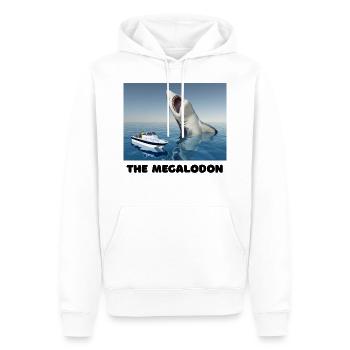 Le requin Megalodon - Sweat à capuche Premium bio Homme - blanc - Devant - Nico (187cm)