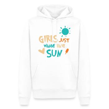 soleil d'été fille 03 - Sweat à capuche Premium bio Homme - blanc - Devant - Nico (187cm)