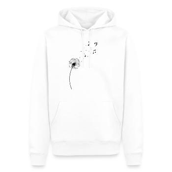 Regenbogen Pusteblume Löwenzahn Noten Musik - Männer Premium Bio Hoodie - Weiß - Vorne - Nico (187cm)