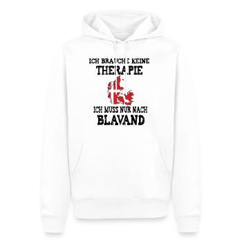 Ich muss nur nach Blavand Dänemark Skandinavien - Männer Premium Bio Hoodie - Weiß - Vorne - Nico (187cm)