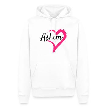 Askim Wort Türkisch Geschenkidee Liebe - Männer Premium Bio Hoodie - Weiß - Vorne - Nico (187cm)