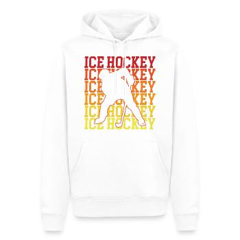 Patins de hockey de hockey sur glace - Sweat à capuche Premium bio Homme - blanc - Devant - Nico (187cm)