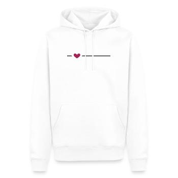 Linie Herz Strich Ornament - Männer Premium Bio Hoodie - Weiß - Vorne - Nico (187cm)