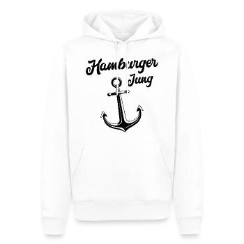 Hamburger Jung Anker Hamburg - Männer Premium Bio Hoodie - Weiß - Vorne - Nico (187cm)